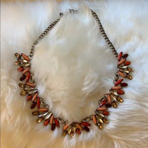 Loft • Red/Coral Statement Necklace